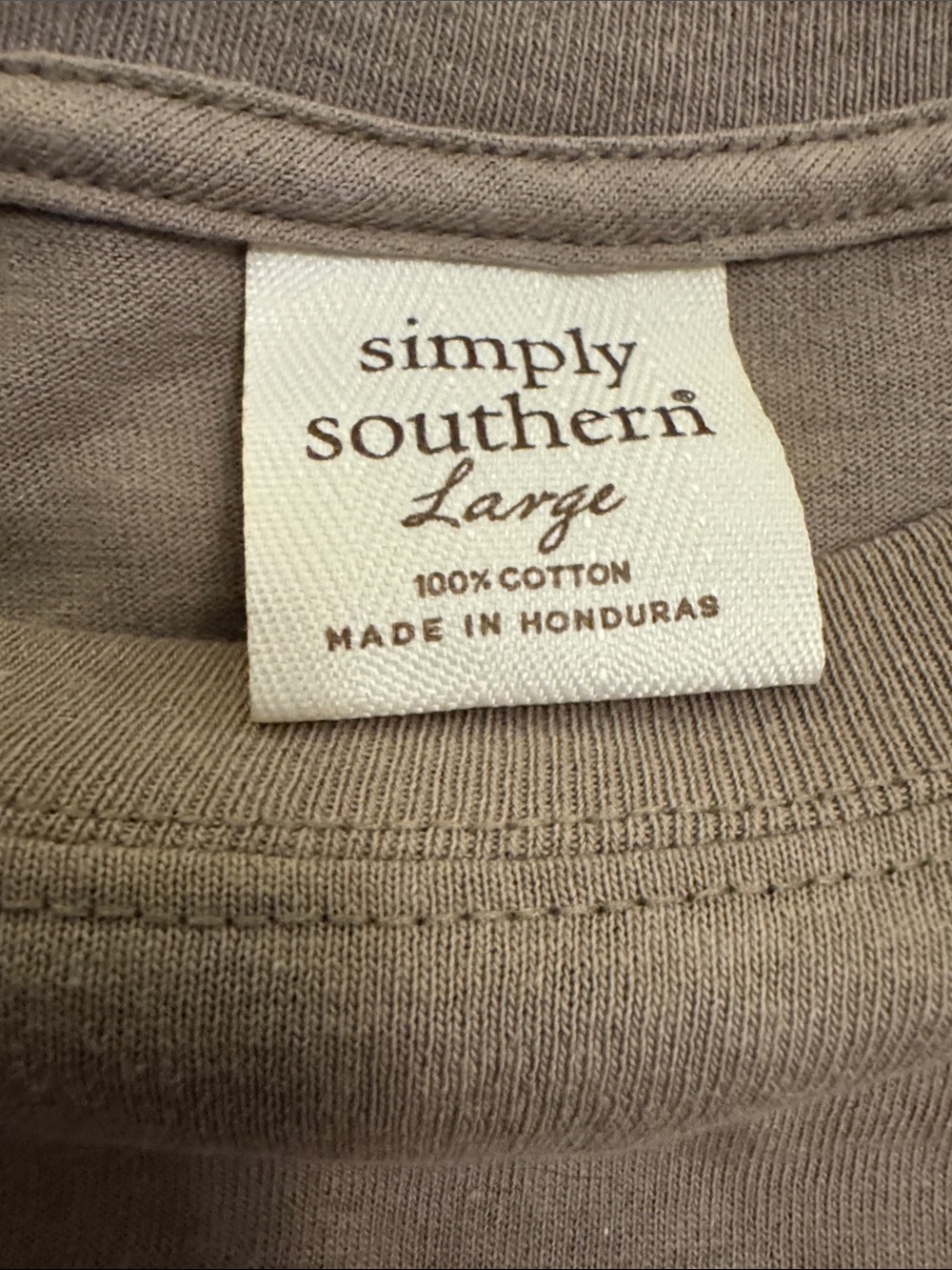 NWOT Simply Southern Tan Dog Theme Long Sleeve Shirt in Size Large - Picture 4 of 4